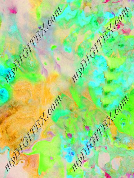 marbled fabric yellow teal