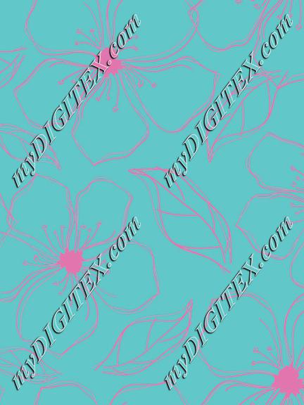 Line Art Flower Pattern