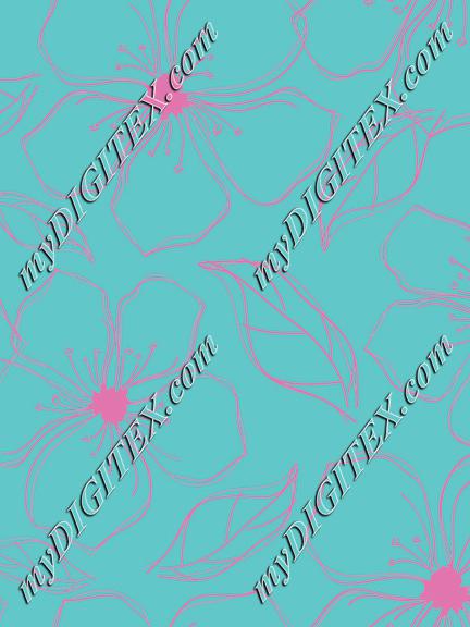 Line Art Flower Pattern