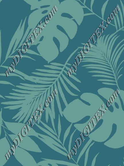 Palm And Monstera Pattern