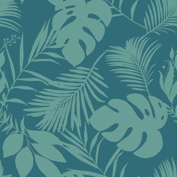 Palm And Monstera Pattern