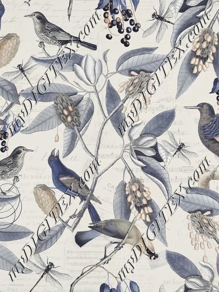 Nostalgic Bird Pattern