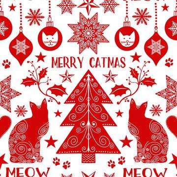 Merry Catmas white