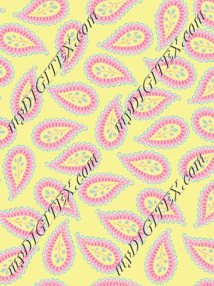 Pastel Paisley coord. yellow bg-01