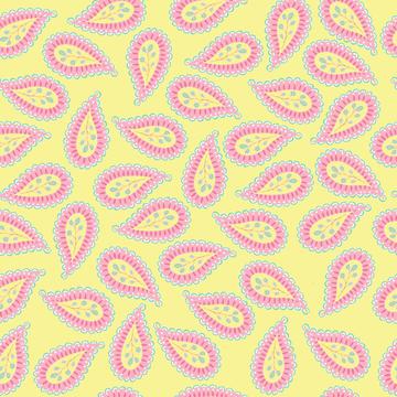 Pastel Paisley coord. yellow bg-01