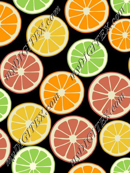 Citrus slices colorful fruit