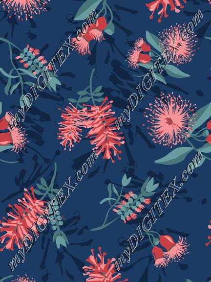 Australian-Native-Flowers-Navy