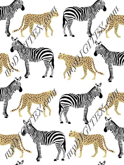 Safari Animals Zebra and Cheetah