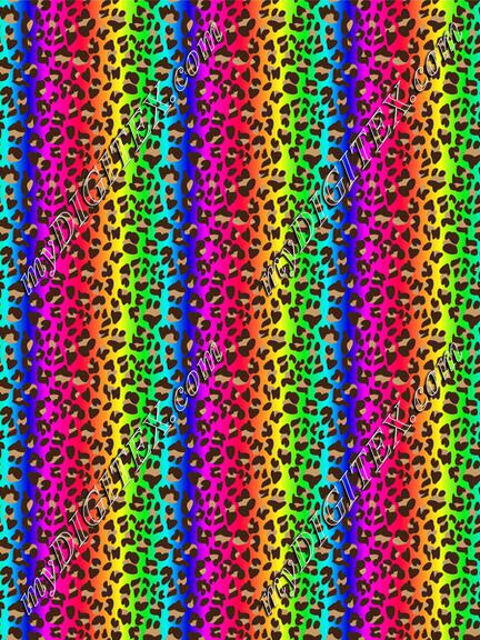 Rainbow Cheetah Skin, Leopard Print Rainbow