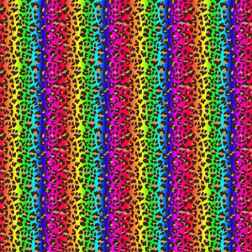 Rainbow Cheetah Skin, Leopard Print Rainbow