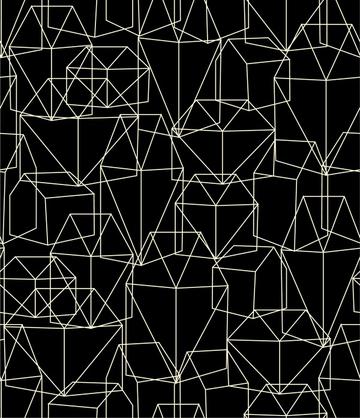 Geometric Village Black