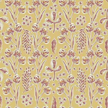 Scribbly plants symmetric ochre-01