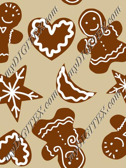 Gingerbreads Christmas Pattern