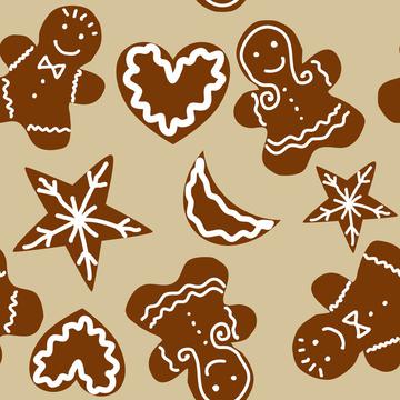 Gingerbreads Christmas Pattern
