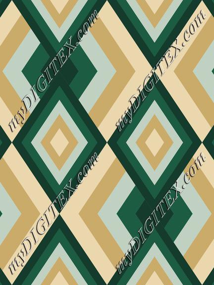 Abstract Geometric Pattern with Deep Green