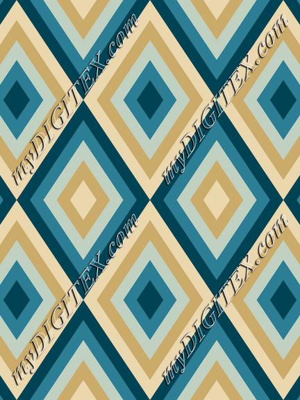 Geometric Abstract Pattern Soft Blue