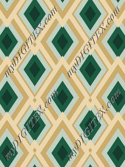 Abstract Geometric pattern with Green, Winter Pattern