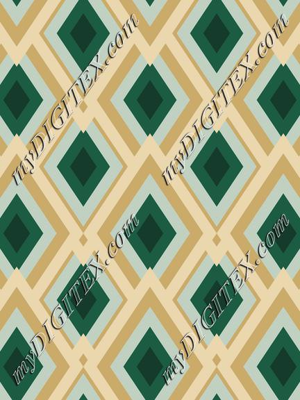 Abstract Geometric pattern with Green, Winter Pattern