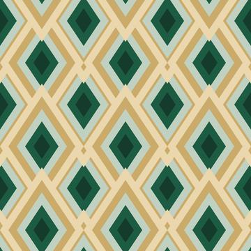 Abstract Geometric pattern with Green, Winter Pattern