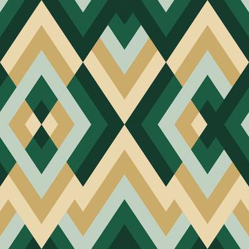 Abstract Geometric  Pattern with Green