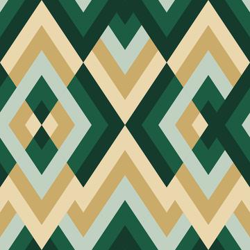 Abstract Geometric  Pattern with Green