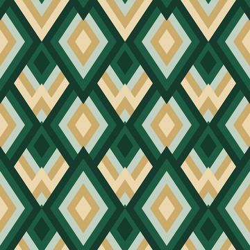 Abstract Geometric Pattern in Natural Green Colors