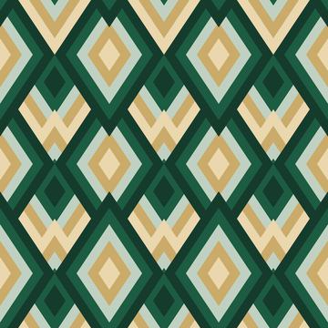 Abstract Geometric Pattern in Natural Green Colors