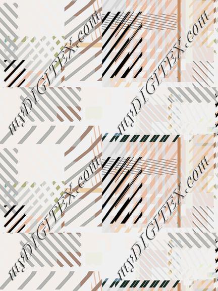 Minimal modern stripes and squares pattern