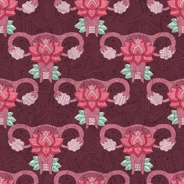 Lotus in Bloom, distressed