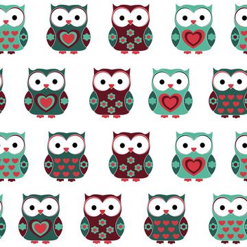 Cute Christmas Owls
