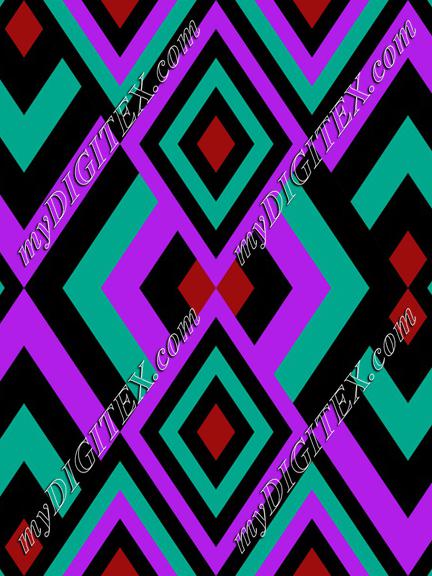 Abstract Geometric Retro 70s pattern