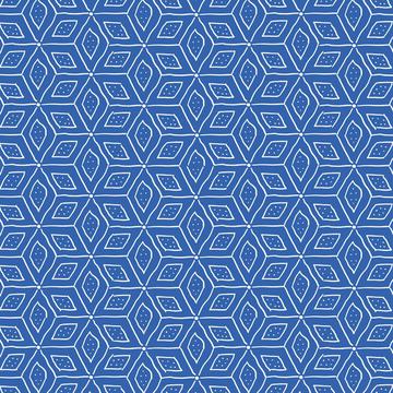 Endless stars in classic blue and white