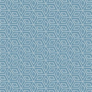 Endless stars in blue and white