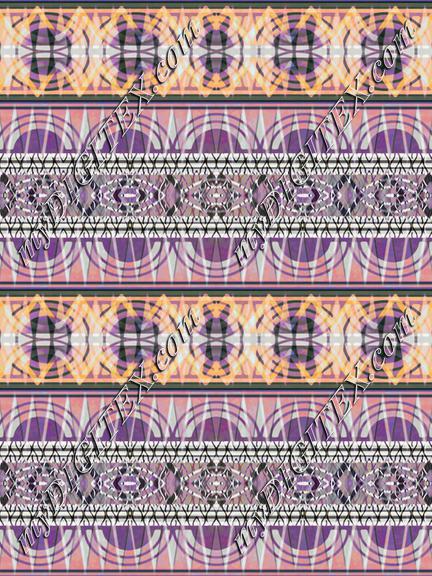 Yellow pink tribal geometric pattern