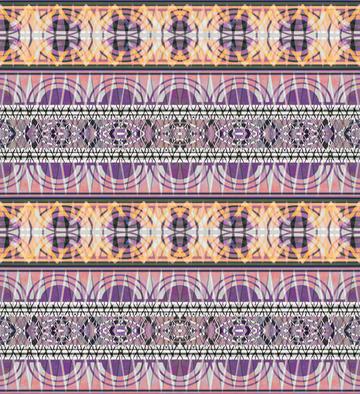 Yellow pink tribal geometric pattern