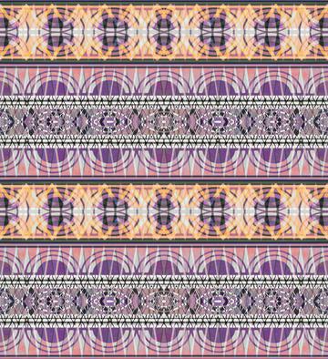 Yellow pink tribal geometric pattern