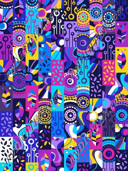 Russfussuk 'ExoticBloom' Pattern #patterndesign #surfacepattern #fabricdesign #textiledesign #patternprint #geometry #generative #padrões #inspiration #russfussuk #flower #plants #leaf