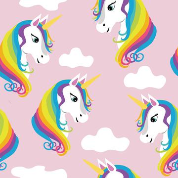 Unicorns Rainbow Pink