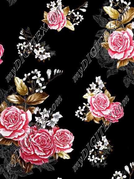 rose blossom_black