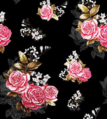 rose blossom_black