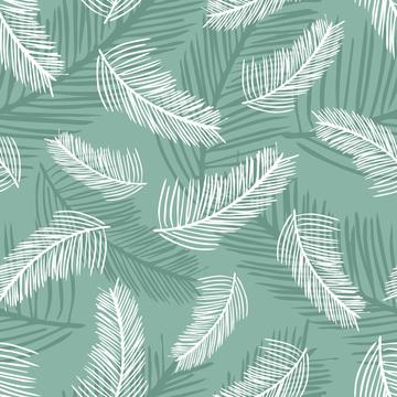 Palm Leaves Green Back