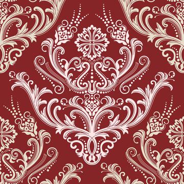 Watercolor Bouquet Damask 2