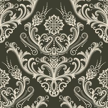 Watercolor Bouquet Damask 1