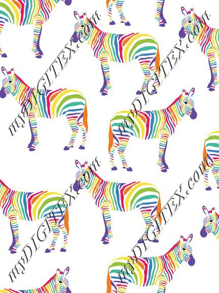 Zebra Rainbow, Rainbow Zebra Safari Animals