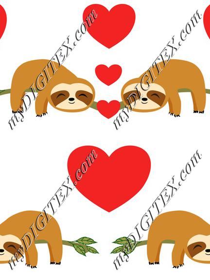 Sloth Love, Cute Sloths Valentin's day