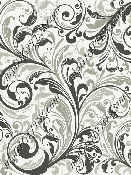 Antique Bouquet Floral Swirl 1