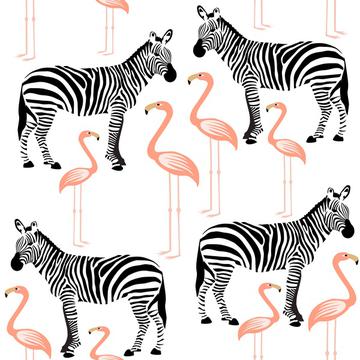 Flamingoes and Zebras