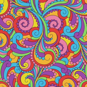 Hippie Love Mod Swirls