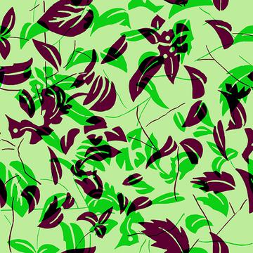 Green and wine leaves