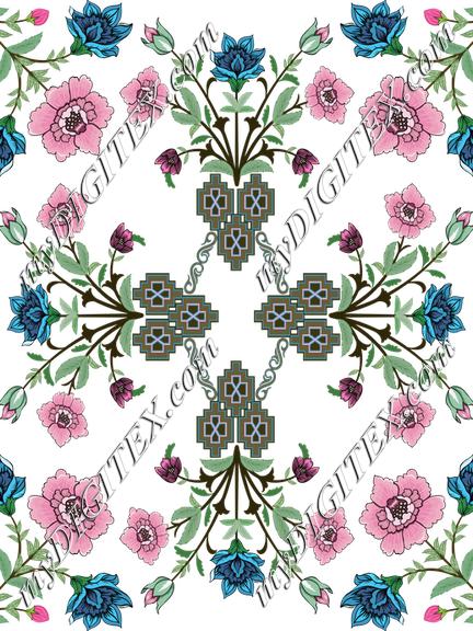 geometric floral pattern